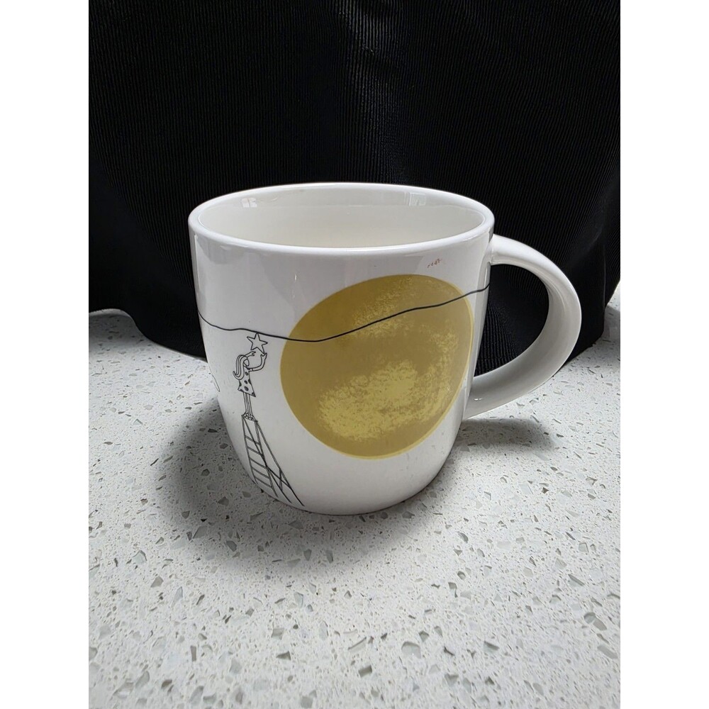 White ceramic Starbucks 2018 Harvest Moon / Sun 14oz mug